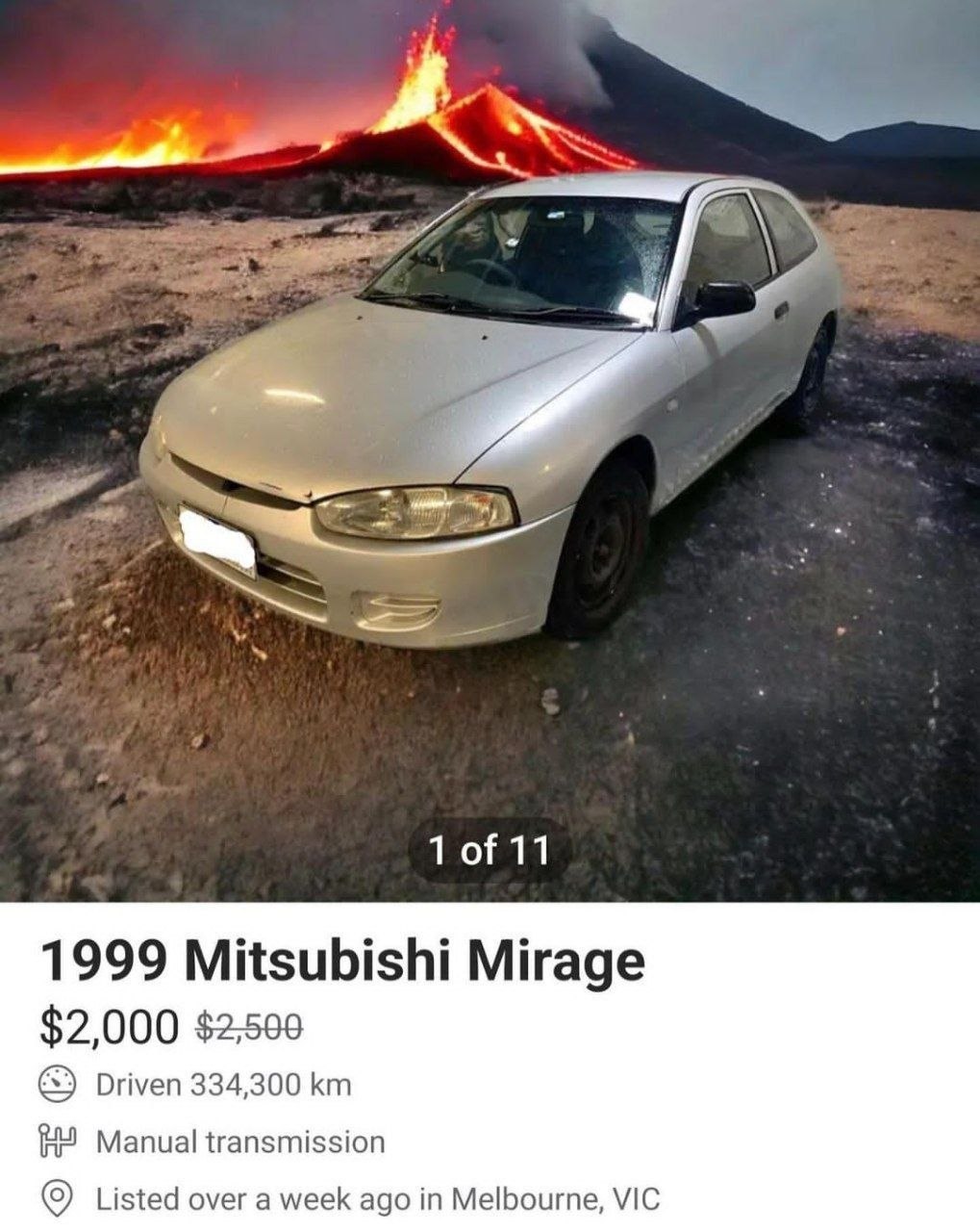 (4 1 of 11 1999 Mitsubishi Mirage $2,000 Driven 334,300 Manual transmission Listed over a week ago in Melbourne, VIC