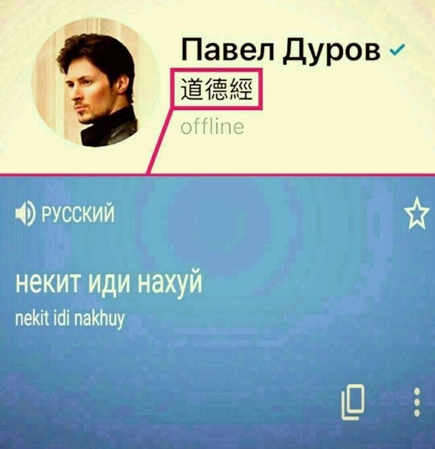 Павел Дуров offline 4) РУССКИЙ некит иди нахуй nekit idi nakhuy О 6