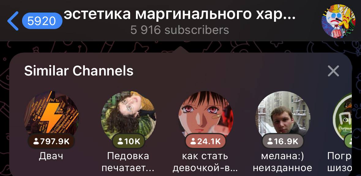 похожие каналы Двач..............