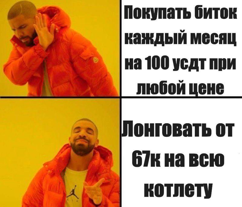 Покупать биток У каждый месяц 100 усдт при любой цене Лонговать от 67кнавсю котлету