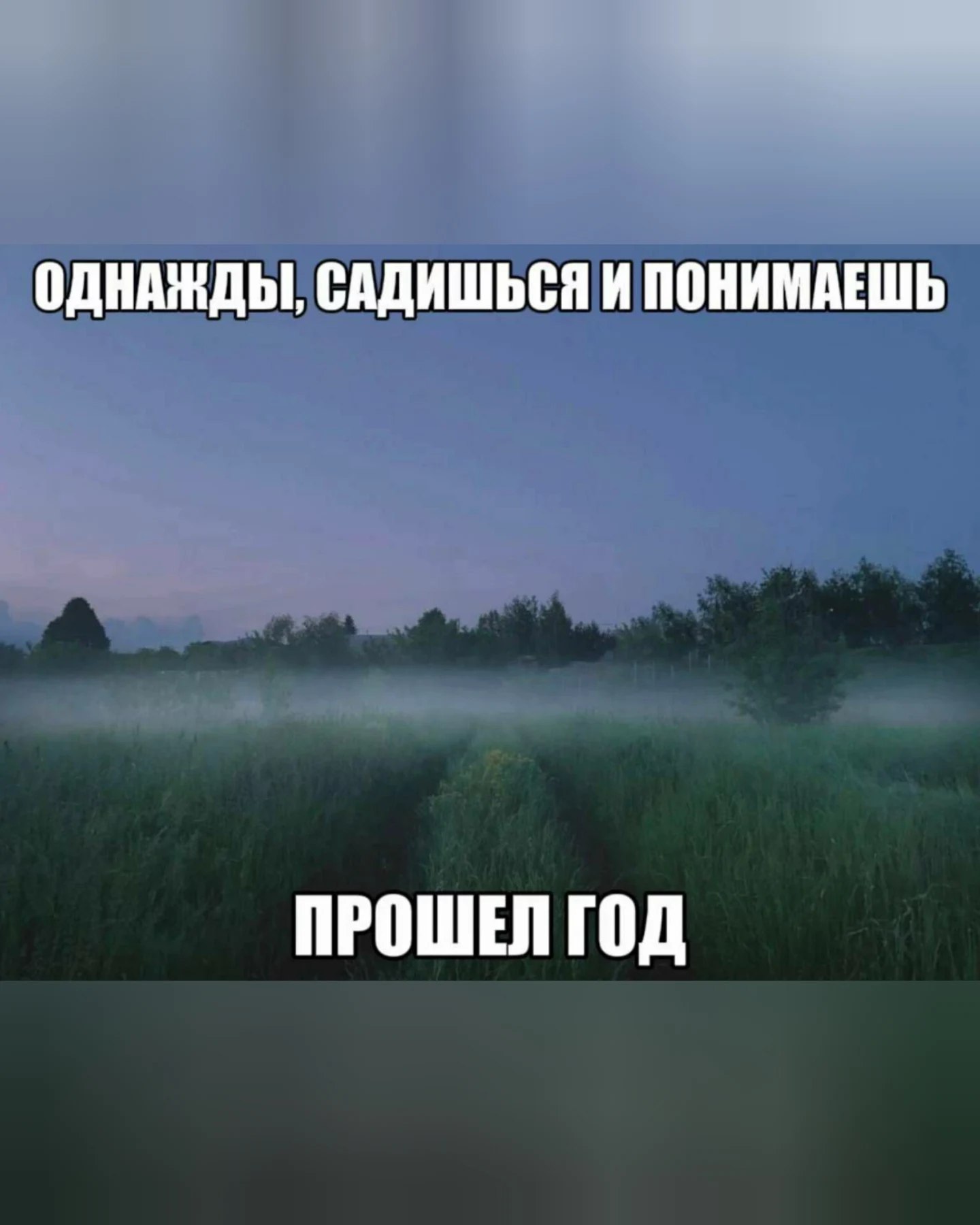 ОДНАЖДЫ, САДИШЬСЯ И ПОНИМАЕШЬ ПРОШЕЛ ГОД