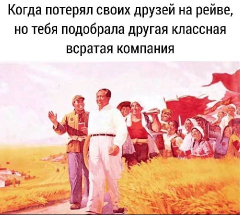 Когда потерял своих друзей на рейве, но тебя подобрала другая классная всратая компания thy