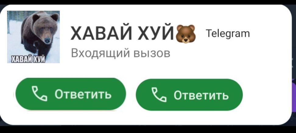 ХАВАИ ХУИ Telegram Входящий вызов
