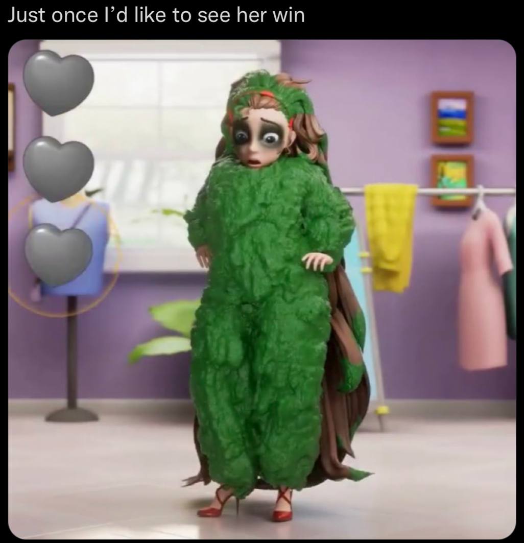Just once like to see her win