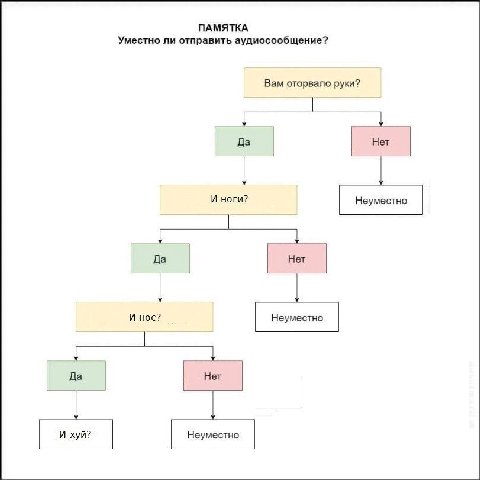 ПАМЯТКА Уместно ли отправить аудиосообщение? Вам оторвало руки? Да Нет И ноги? Да И нос? Да
