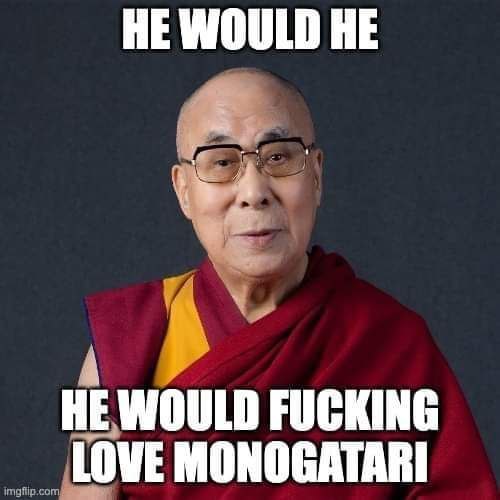 НЕ WOULD HE HE WOULD FUCKING LOVE MONOGATARI