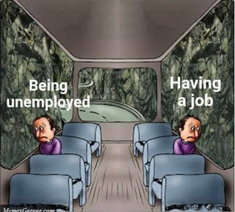 Being Having unemployed a job