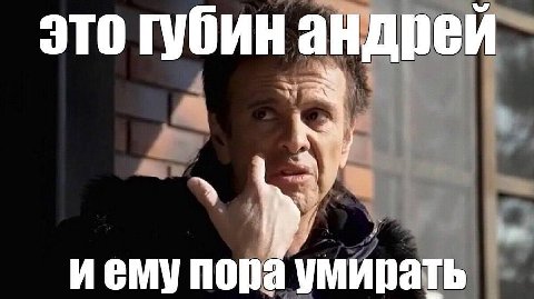 это губин андрей иему пора умирать