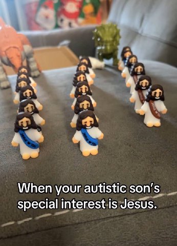 When your autistic special interest is Jesus.