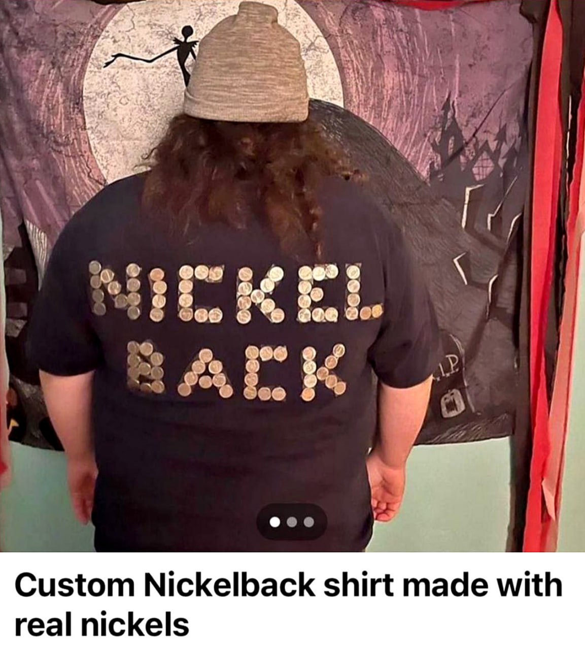 a 992 Custom Nickelback shirt made with real nickels