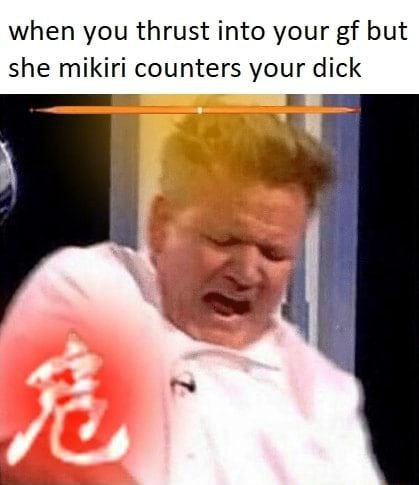 when you thrust што your but she mikiri counters your dick