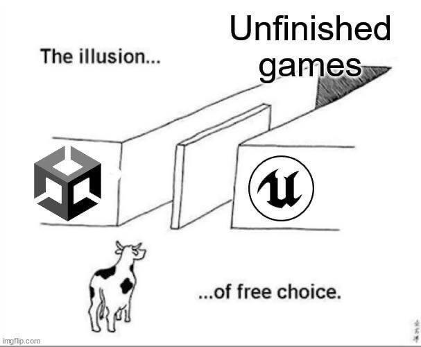 The illusion... Unfinished games