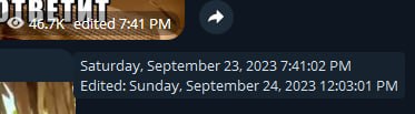 Saturday, September 23, 2023 7:41:02 Edited: Sunday, September 24, 2023 12:03:01