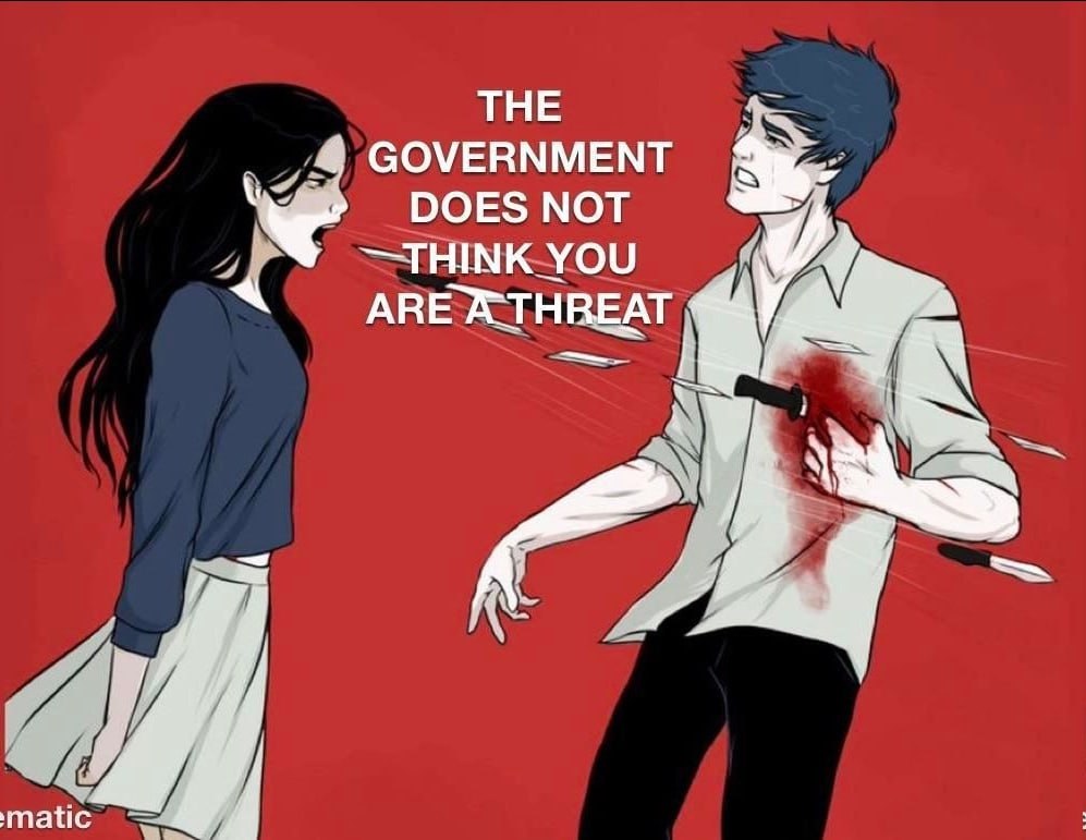 ТНЕ GOVERNMENT DOES NOT —~THINK YOU 4 ARE АТНВЕАТ matic