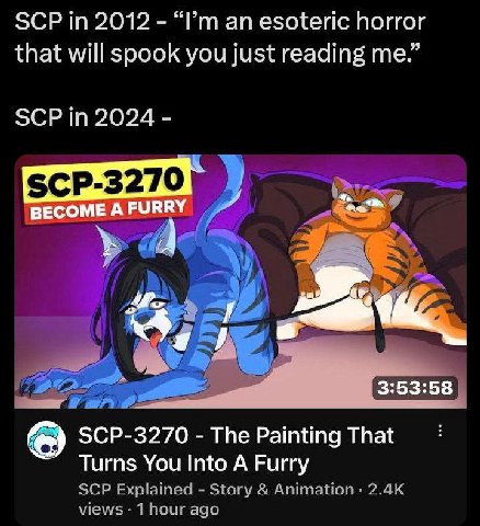 SCP in 2012 an esoteric horror that will soook you just reading me.” SCP in 2024 SCP-3270 ВЕСОМЕ SCP-3270 The Painting That Turns You Into A Furry