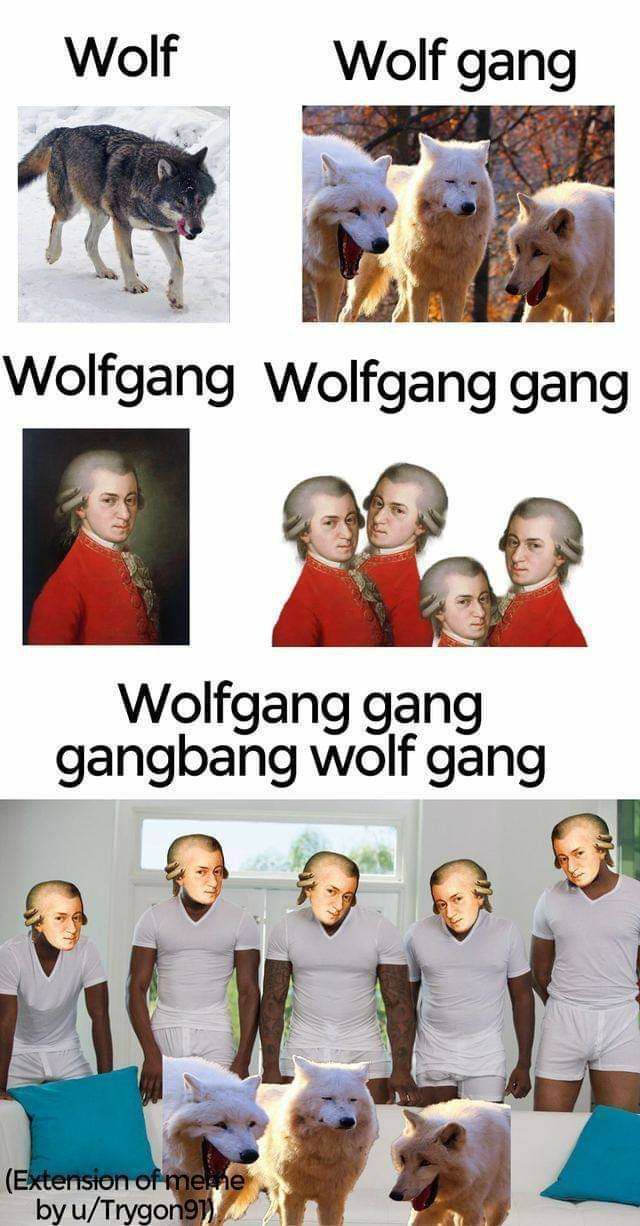 Wolf Wolf gang Wolfgang Wolfgang gang Wolfgang gang gangbang wolf gang u/Trygon