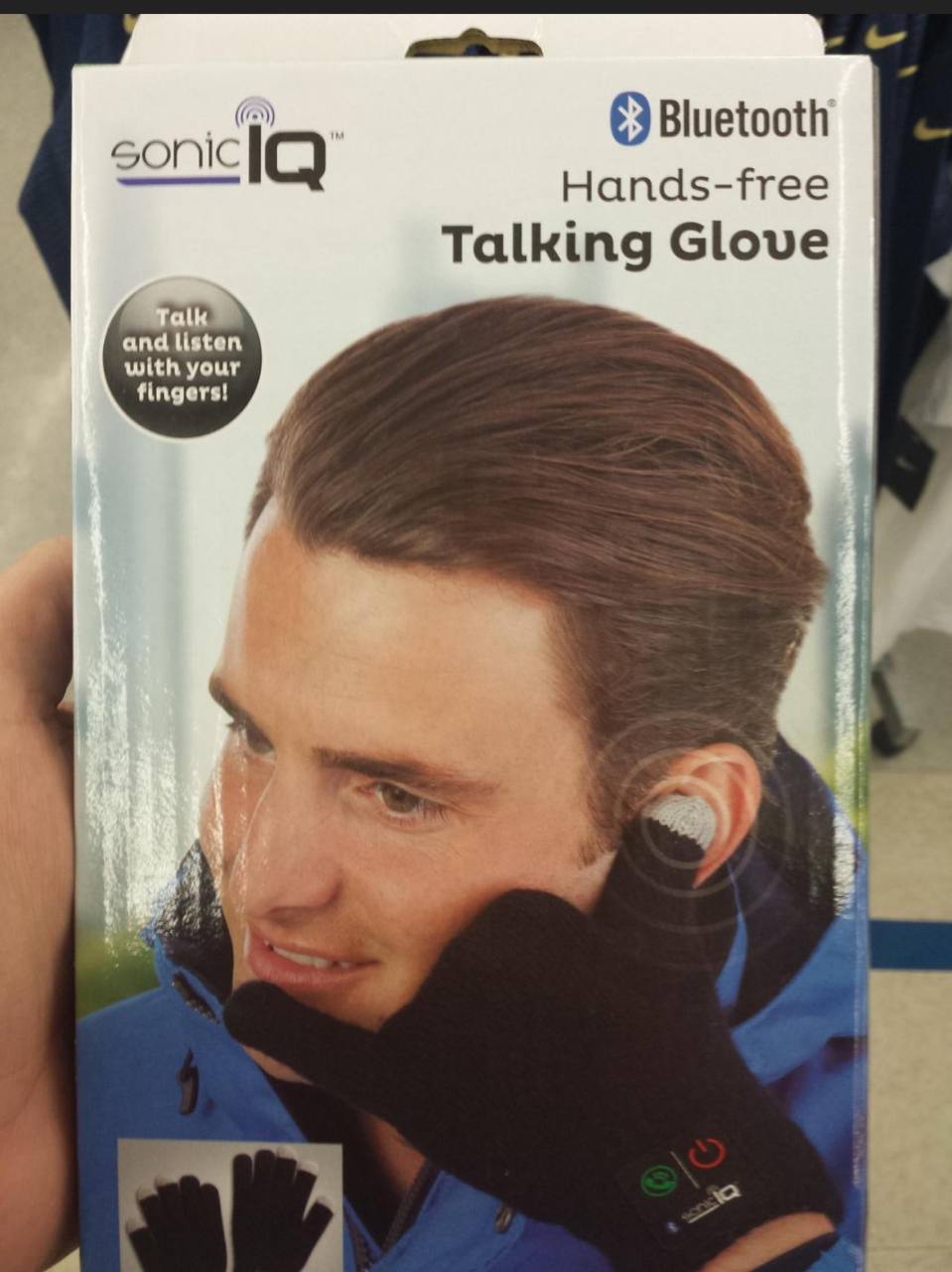 Bluetooth SONIC Hands-free Talking Glove and listen with your fingers! law