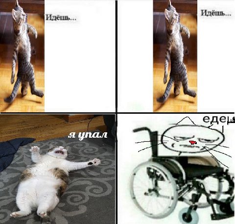 Идешь. едем я упал
