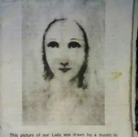 This picture of our Lady was drawn by a mystic in