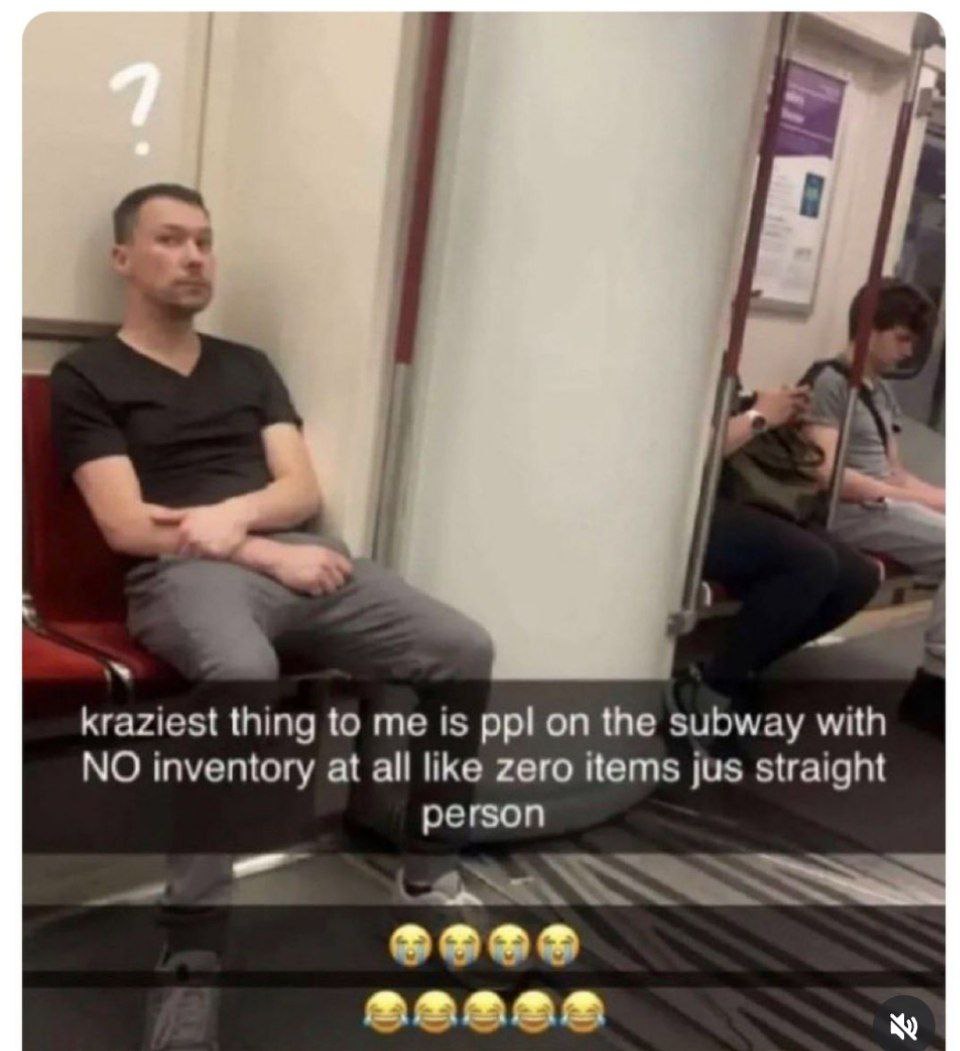 kraziest thing to me is ppl on the subway with NO inventory at all like zero items jus straight person