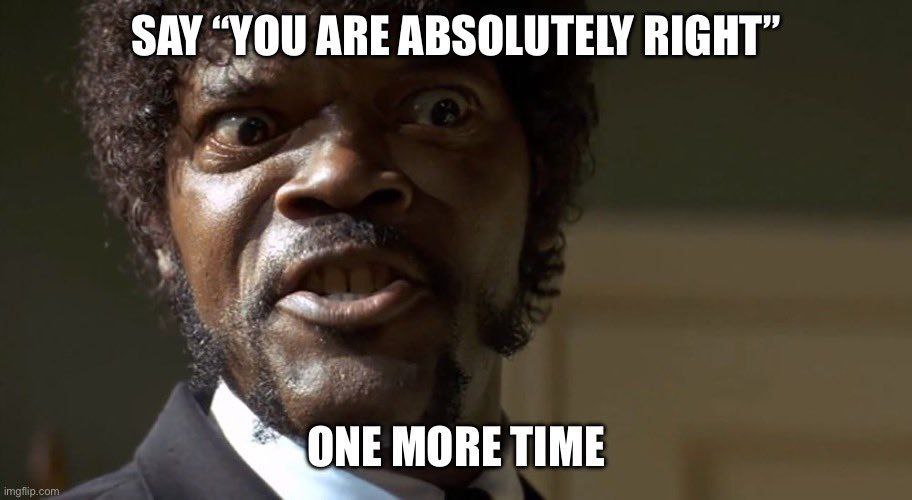SAY “YOU ARE ABSOLUTELY MORE TIME
