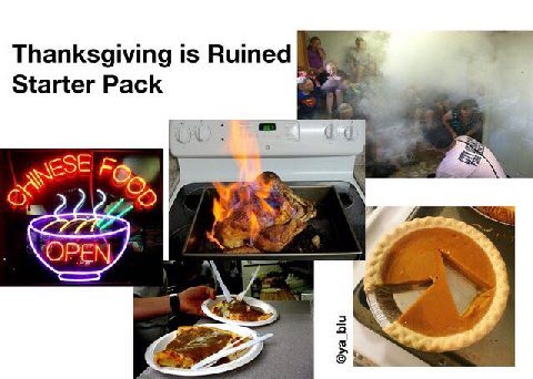 Thanksgiving is Ruined Starter Pack