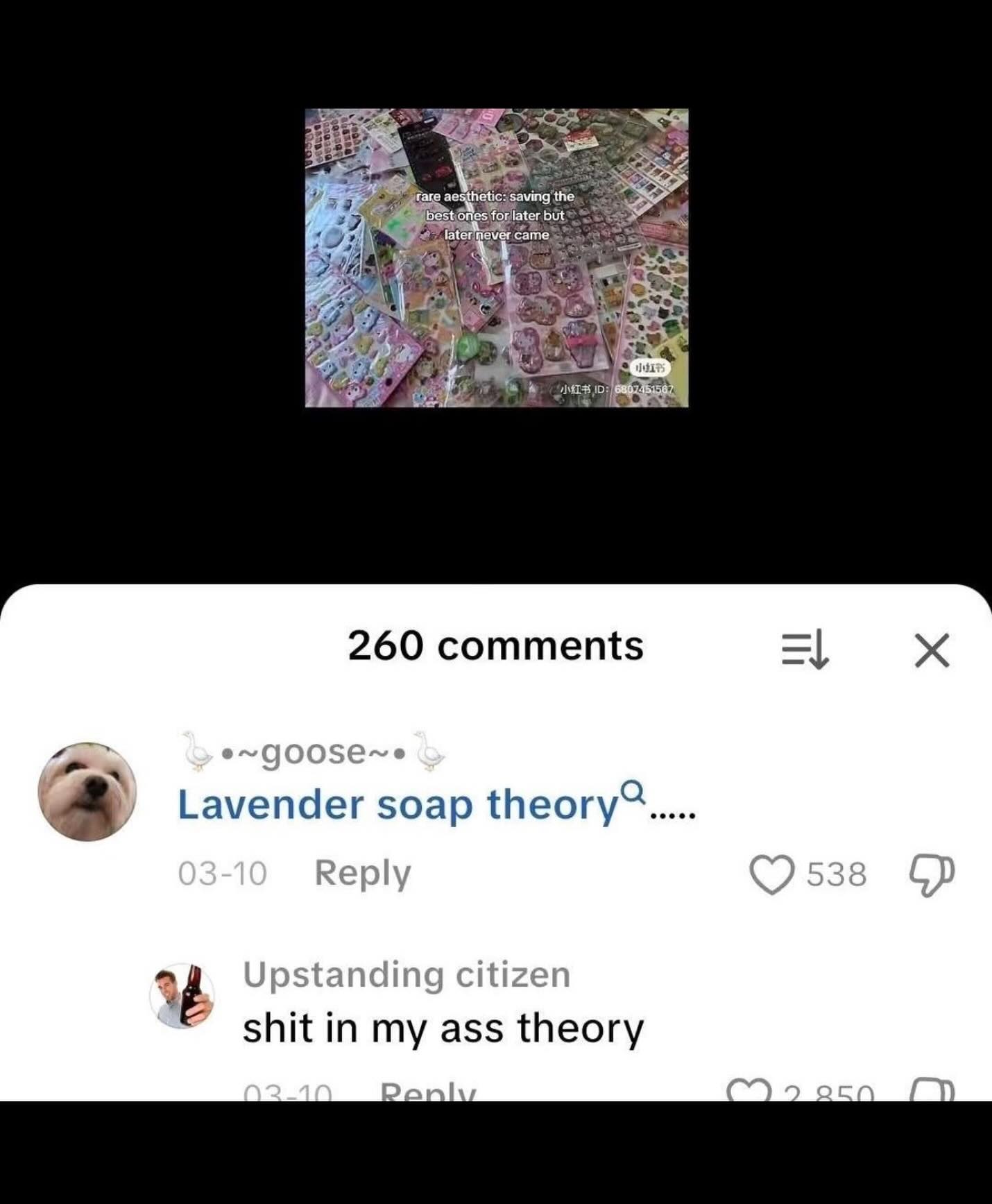as 4 260 comments а Lavender soap a Upstanding citizen shit in my ass theory