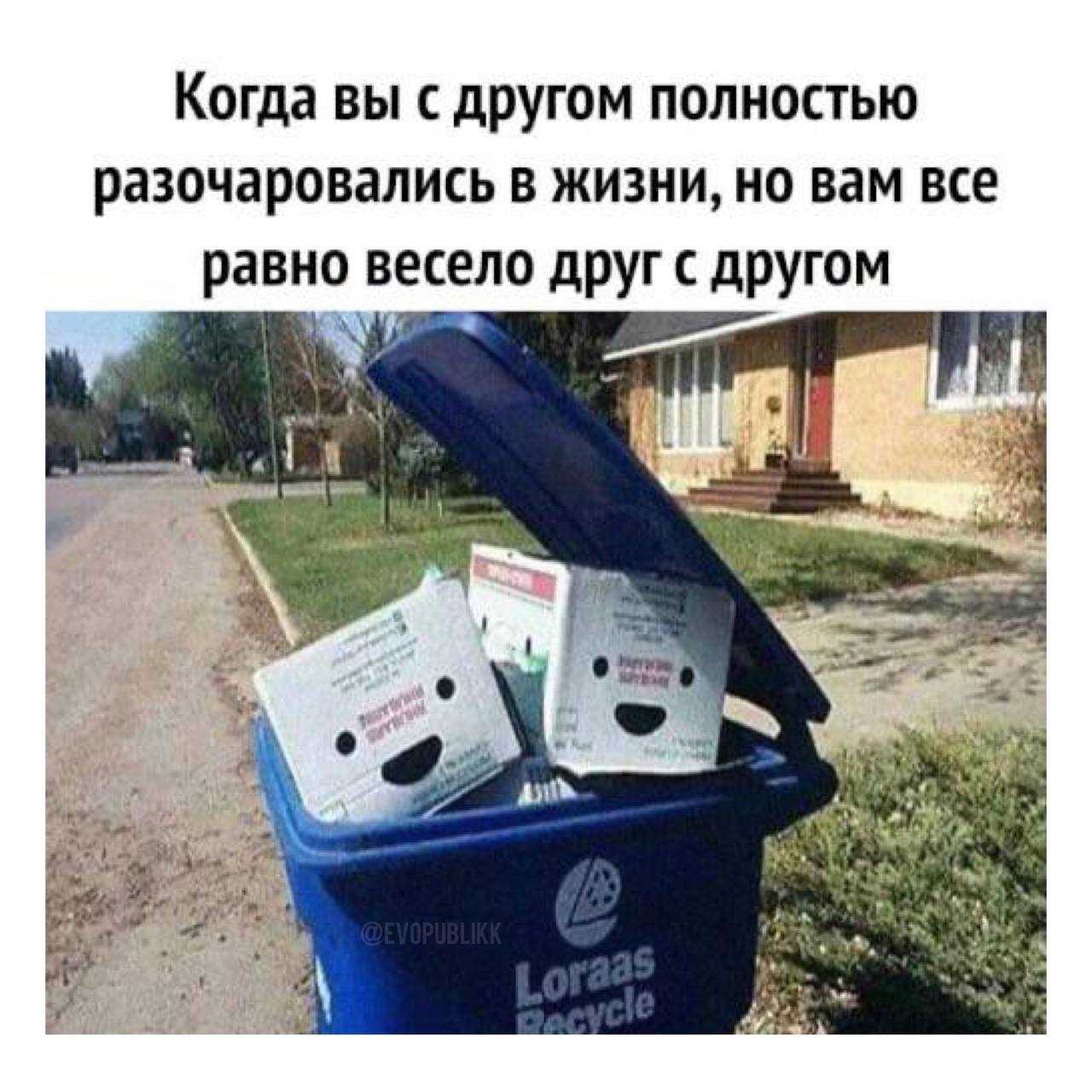 Когда вы с другом полностью разочаровались в жизни, но Вам все равно весело друг с другом А