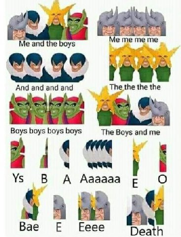 Me and the boys me Че And and and and The the the the Boys boys boys boys The Boys and me 4 В А Аааааа О Bae