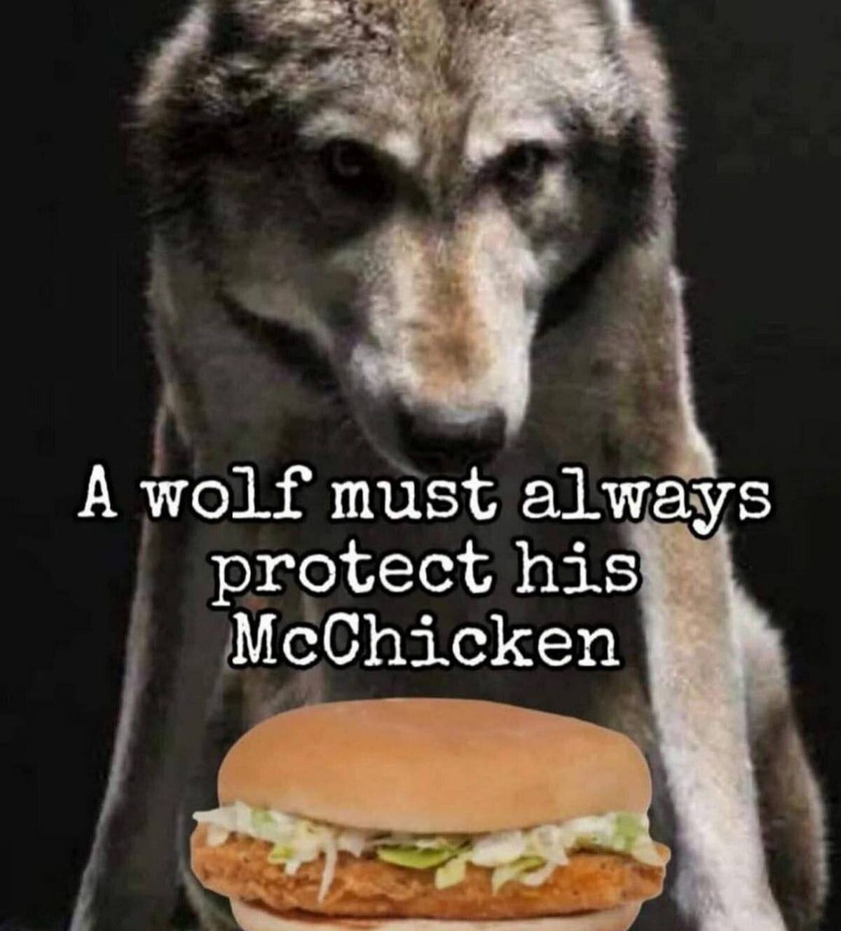 A wolf must always protect his McChicken
