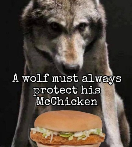 A wolf must always protect his McChicken