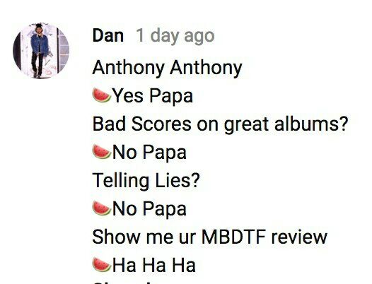 Dan 1 day ago Anthony Anthony Yes Papa Bad Scores on great albums? Papa Telling Lies? Papa Show МВОТЕ review >На На На