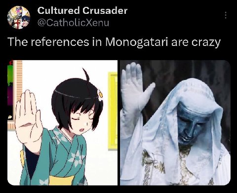 Cultured Crusader The references in Monogatari are crazy 4 A
