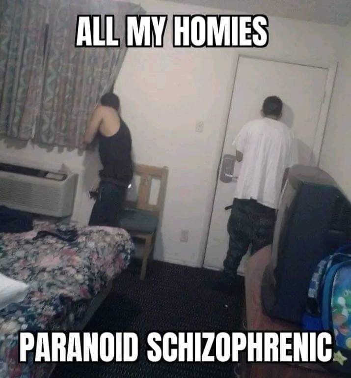 ALL MY HOMIES PARANOID SCHIZOPHRENIC