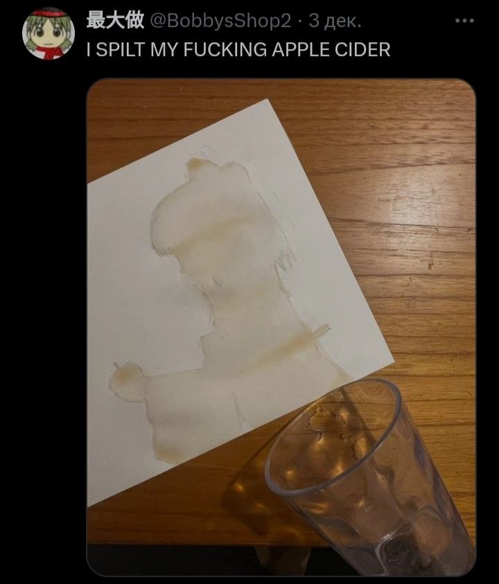 SPILT MY FUCKING APPLE CIDER