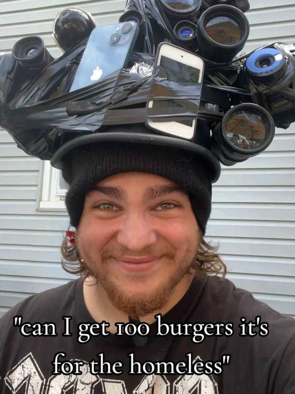 "can get 100 burgers it's he