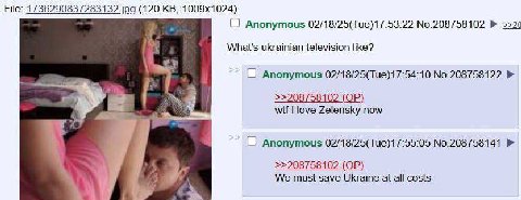 File: 1736290837283132 jpg (120 С] Anonymous 02/18/25(Tue)17:53:22 No.208758102 >>20 What's ukrainian television like? Anonymous 02/18/25(Tue)17:54:10 No.208758122 >>208758102 wif love Zelensky now An