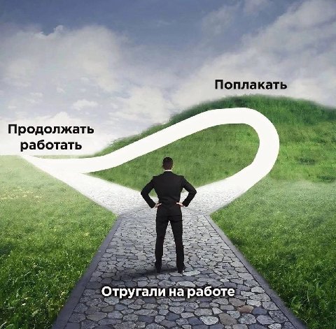Поплакат Продолжать работать А Отругал и на работе