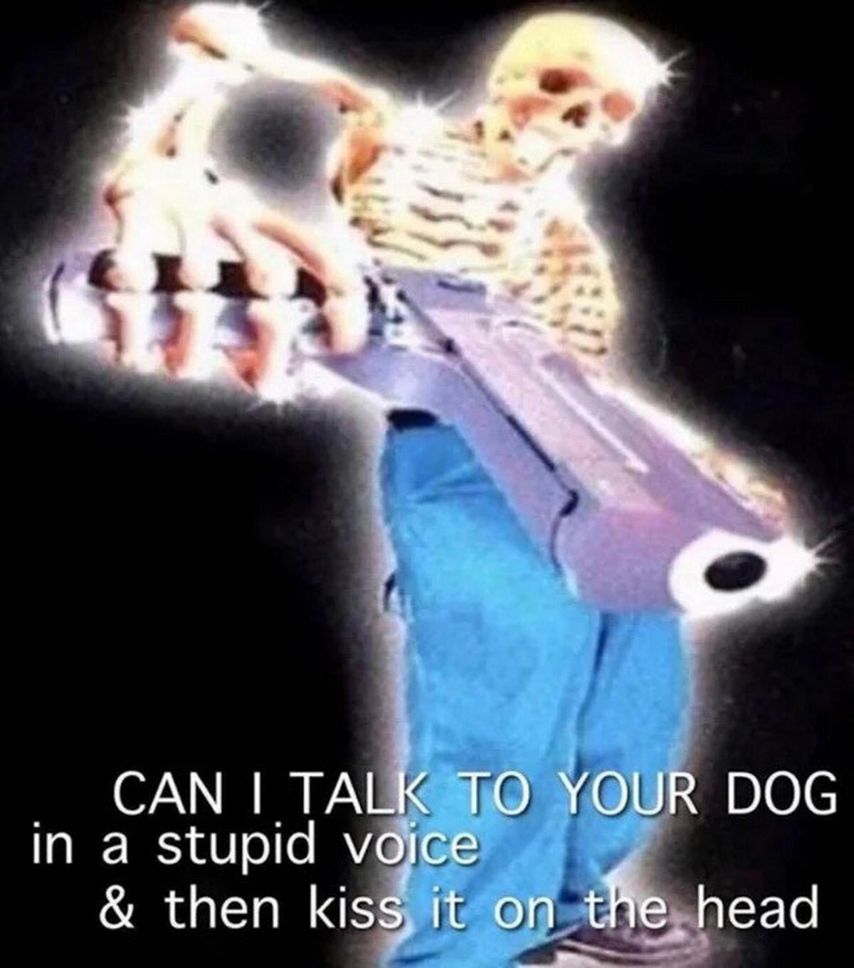 aff САМ TALK ТО YOUR DOG in a stupid voice then kiss, it on the, head