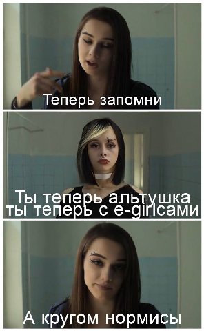 Теперь запомни Ты тепе альт шка ты тепер псами А кругом нормисы