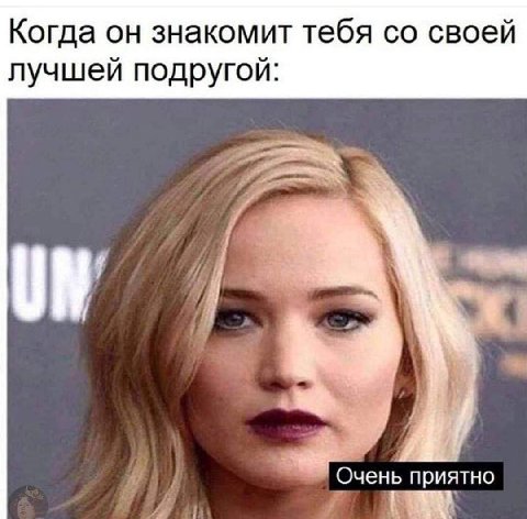 Когда он знакомит тебя своей лучшей подругой: Очень приятно