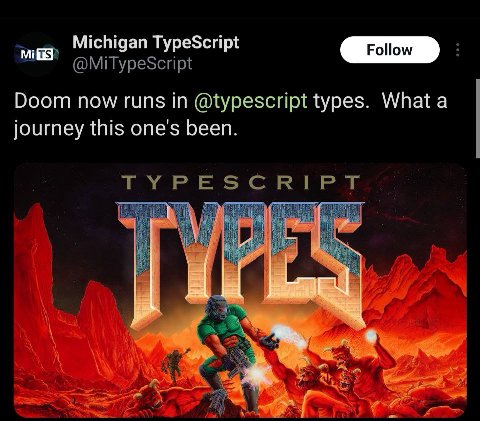 Michigan TypeScript Doom now runs In @Лурезсир: Whata journey this one’s been 4