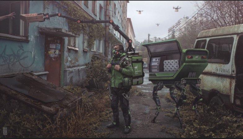 Евгений Зубков. Рожденный доставлять. 2020 #digital_art