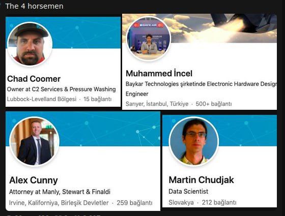 The 4 horsemen 4 Muhammed incel Chad Coomer Baykar Technologies sirketinde Electronic Hardware Desig Owner at Services Pressure Washing Enain ngineer Lubbock-Levelland Bolgesi 15 Запуег, istanbul, Tur
