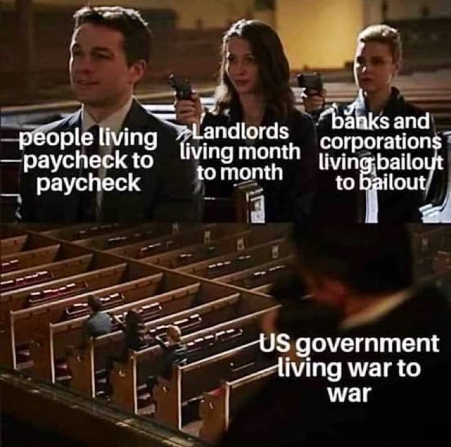 2 banks and people living corporations paycheck to living month livin bailo paycheck ailout i government —-living war to Wal