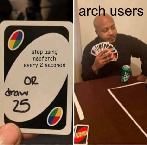 stop using neofetch every 2 seconds drow