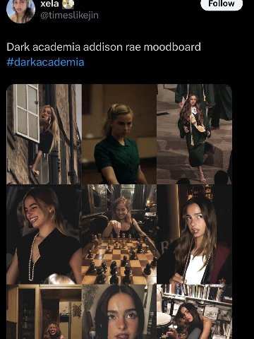 @timeslikejin Dark academia addison rae moodboard #darkacademia