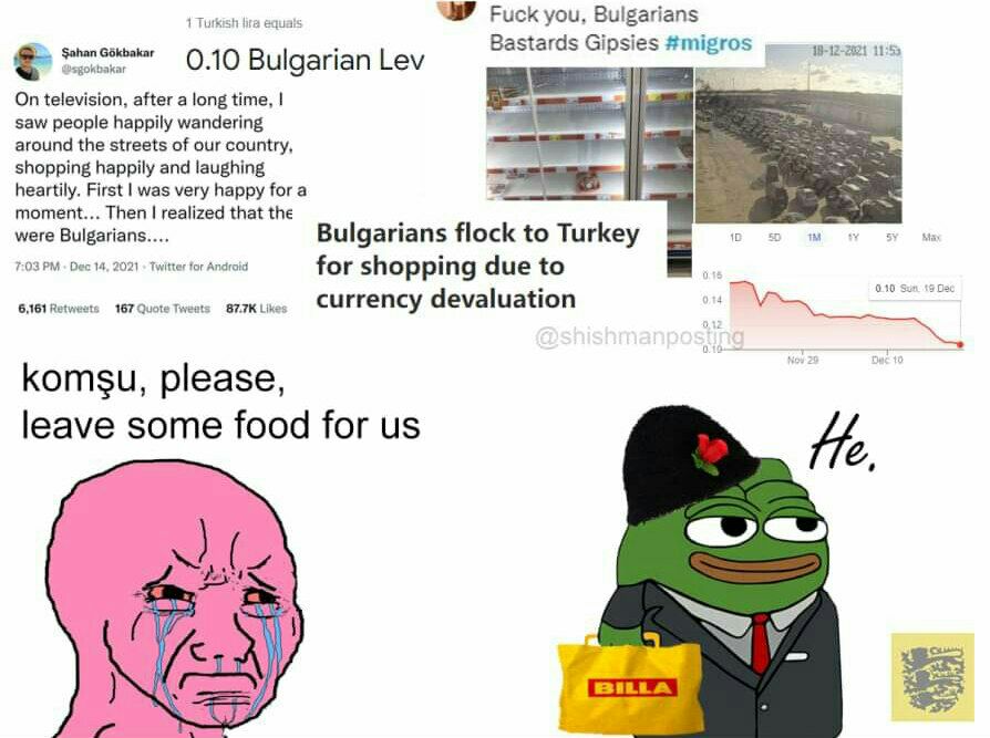 Fuck you, Bulgarians Bastards Gipsies #migros Bulgarian Lev On television, after a long time, saw people happily wandering around the streets of our country, shopping happily and laughing heartily. Fi