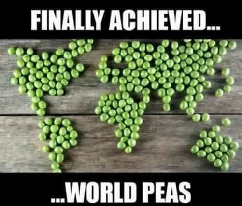 FINALLY “WORLD PEAS