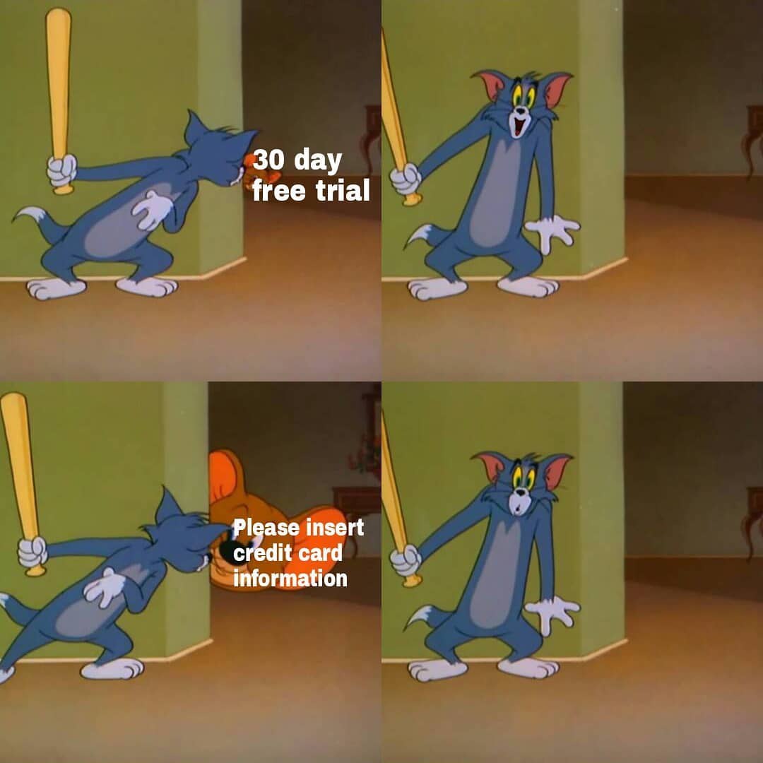 30 day free trial Please insert credit card information